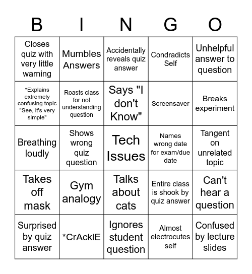 Bulgac Bingo Card