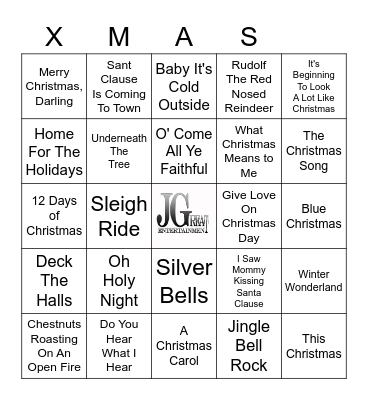 Christmas Music Bingo Card