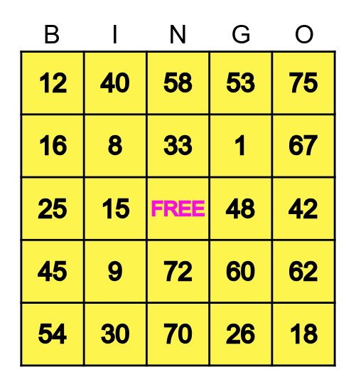 PCBingo - 357613 Bingo Card