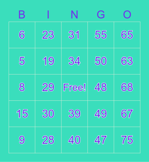 PCBINGO_349224 Bingo Card