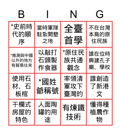 Bingo Card