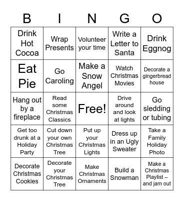 Christmas BINGO Card