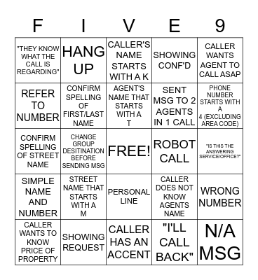 WYNTERS CREATION Bingo Card