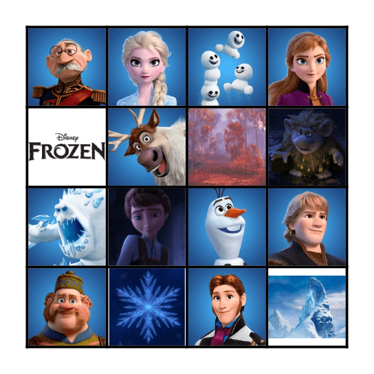 FROZEN BINGO Card