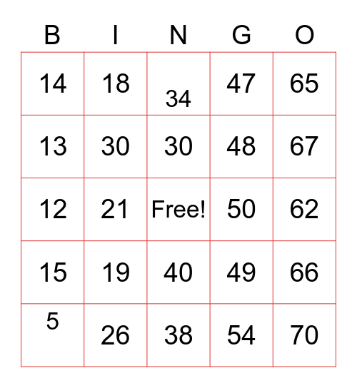 PCBINGO_358832 Bingo Card