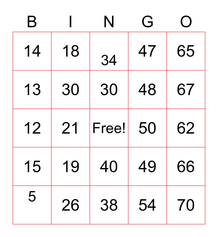 PCBINGO_358832 Bingo Card