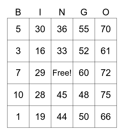 PCBINGO_812925 Bingo Card