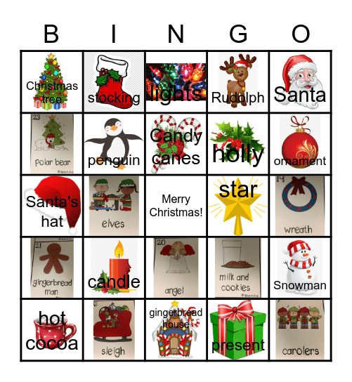 Christmas Inferencing Bingo Card