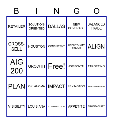 2022 South Central Zone Planning Discussion Bingo Card