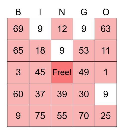 Rose Yvette Leynes Bingo Card