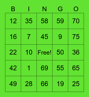 PCBINGO_351206 Bingo Card