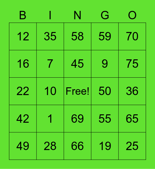 PCBINGO_351206 Bingo Card