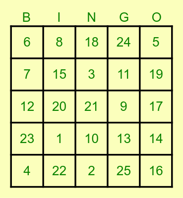 Owl Game Party Bingo Card