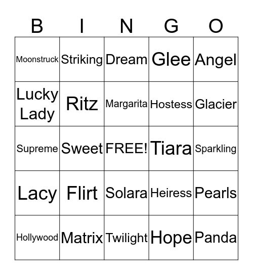 Park Lane Jewelry Bingo Card