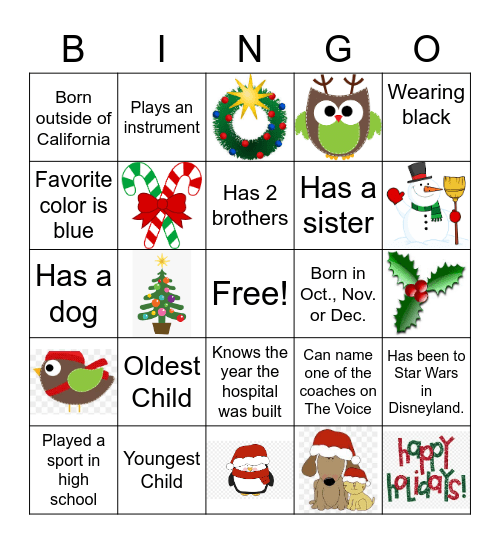 Rehab Services Name Bingo Card