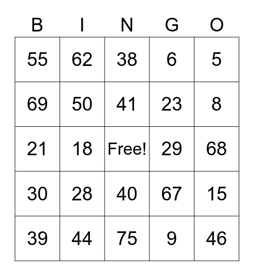 PCBINGO_359354 Bingo Card