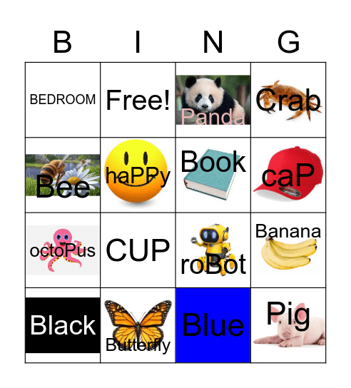 P and B Bingop Bingo Card