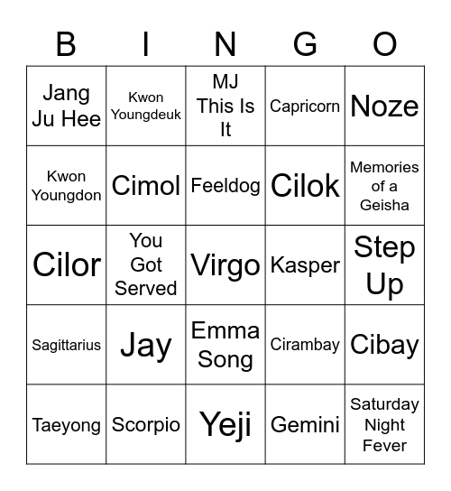 BINGO LAPAS Bingo Card