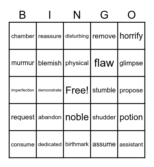 All+ Unit 2 P 10-13 Bingo Card