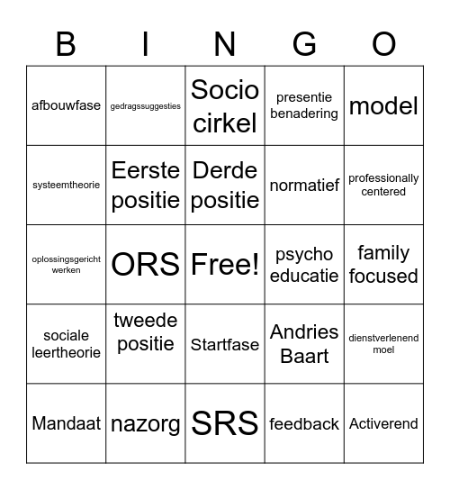 IAG Bingo Card