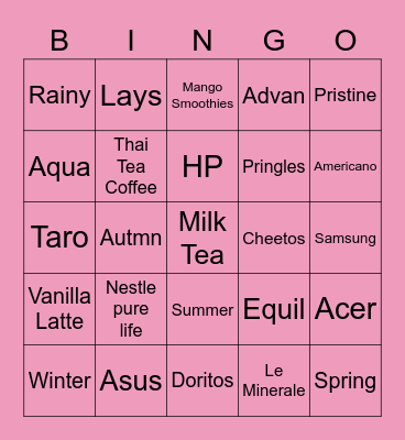 Punya DJ UNA Bingo Card