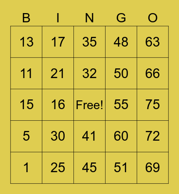 PCBINGO_358825 Bingo Card