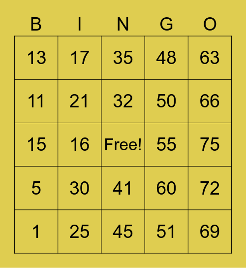 PCBINGO_358825 Bingo Card