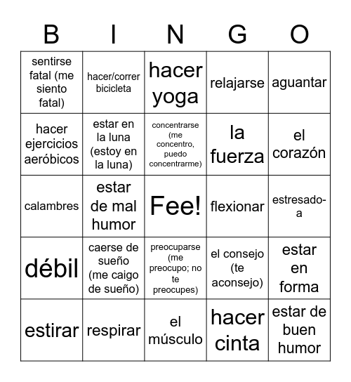 SP4- 3.2 Bingo Card