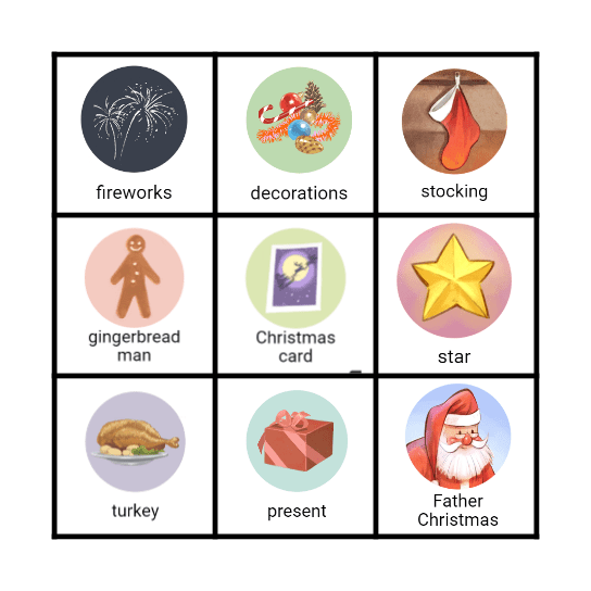 Christmas bingo Card