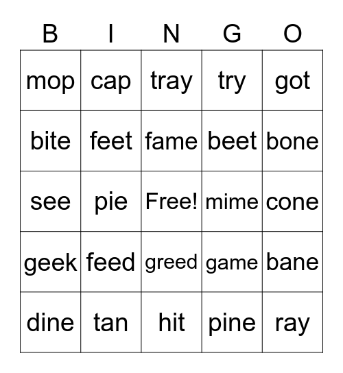 Roblox Bingo Card