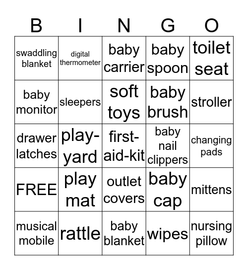 BABY BINGO Card