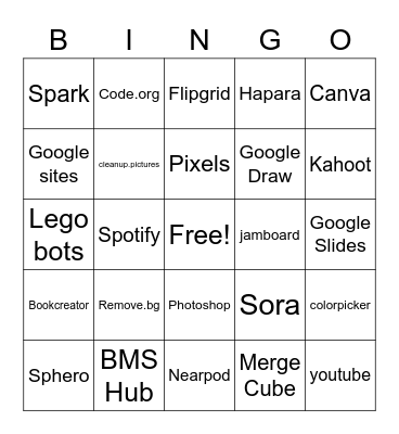 Teacher Tech Tools Bingo Card