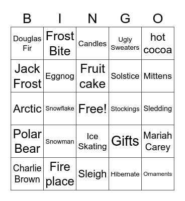 Winter Bingo! Bingo Card