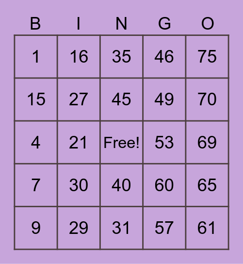 TeamCarl_Justine_359097 Bingo Card