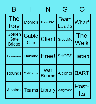 461 San Francisco 2022 Bingo Card
