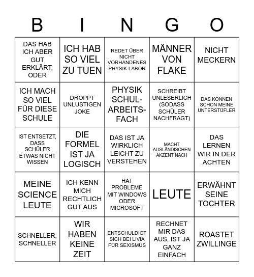 DIDI BINGO Card