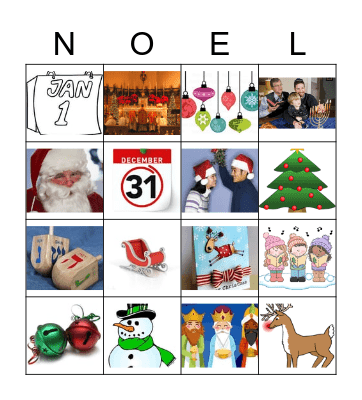 Holiday Bingo Card