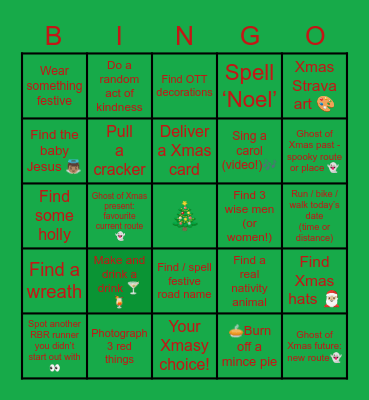 RBR Advent Bingo! Bingo Card