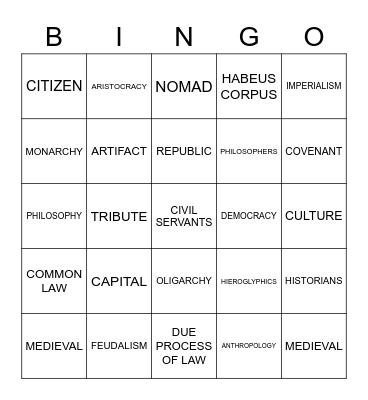 BINGO Card