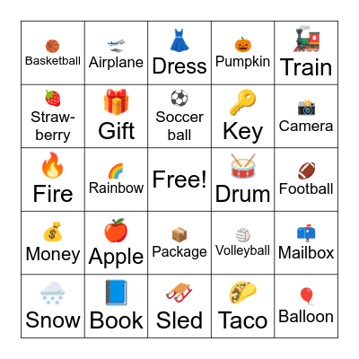 NSBE Emoji Bingo Card