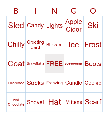 ID Charity Bingo Card