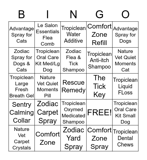 WEEK #1 Bingo Card