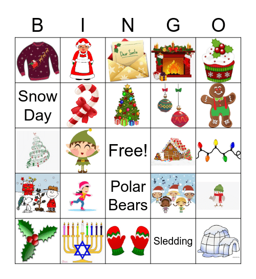 Holiday BINGO Card