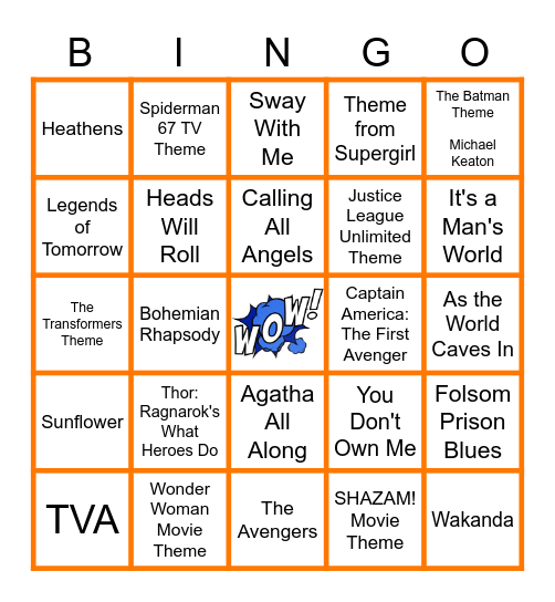 1-25 Bingo Card