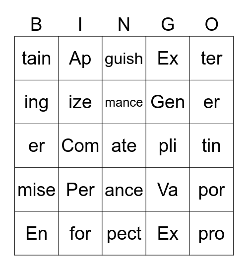 Burnout cars 2 Bingo Card