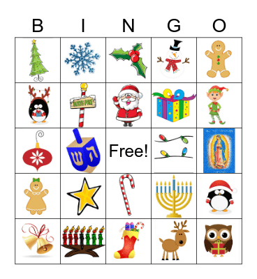 Holiday Bingo Card