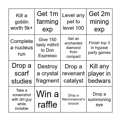 PoisonousKiwi Bingo Card