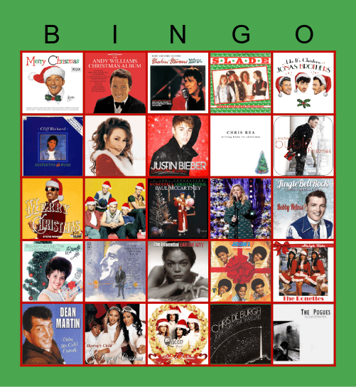 Xmas songs : old classics vs new hits Bingo Card