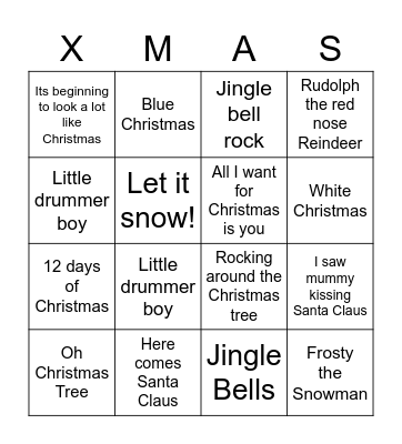 Christmas Bingo Card