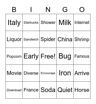 ASL Bingo! Bingo Card